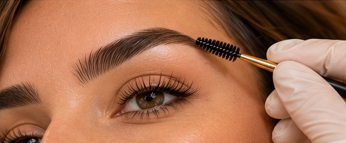 Profissional de beleza realizando atendimento